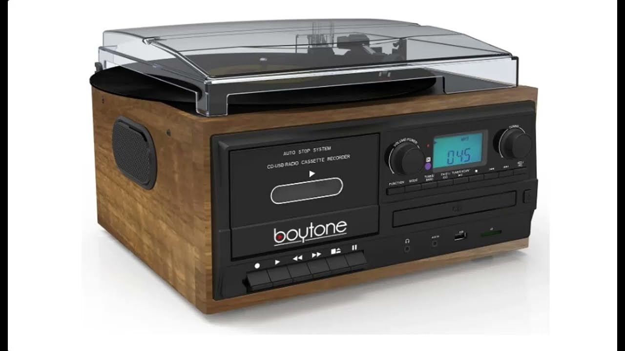 7-in-1 Boytone BT-21DJM-CDSP Full Size 味わい深く 3 Speed  