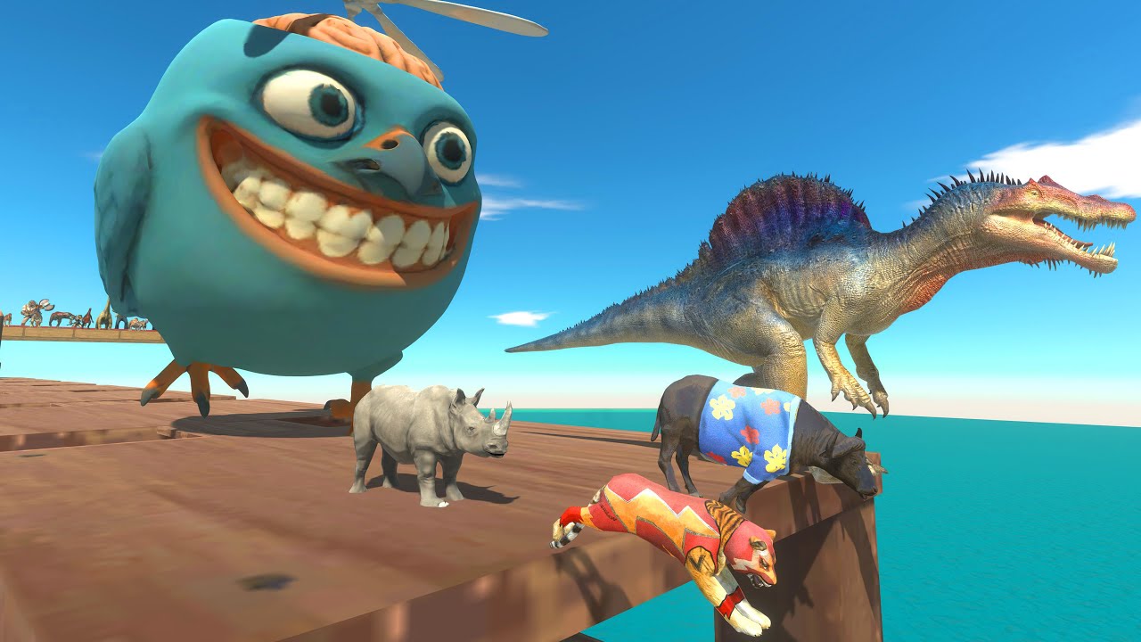 Run From VOLARINO ELICOTTERINO on the Danger Bridge! | Animal Revolt Battle Simulator