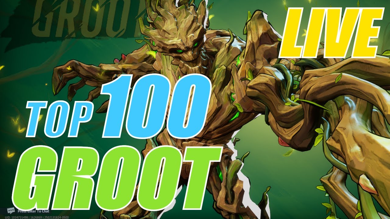 LIVE TOP 100 GROOT - RANKED GRIND to CELESTIAL !!! Groot Main, Vanguard Main, GROOT BUFF