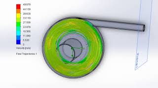 Flow simulation in centrifugal pump in Solidworks