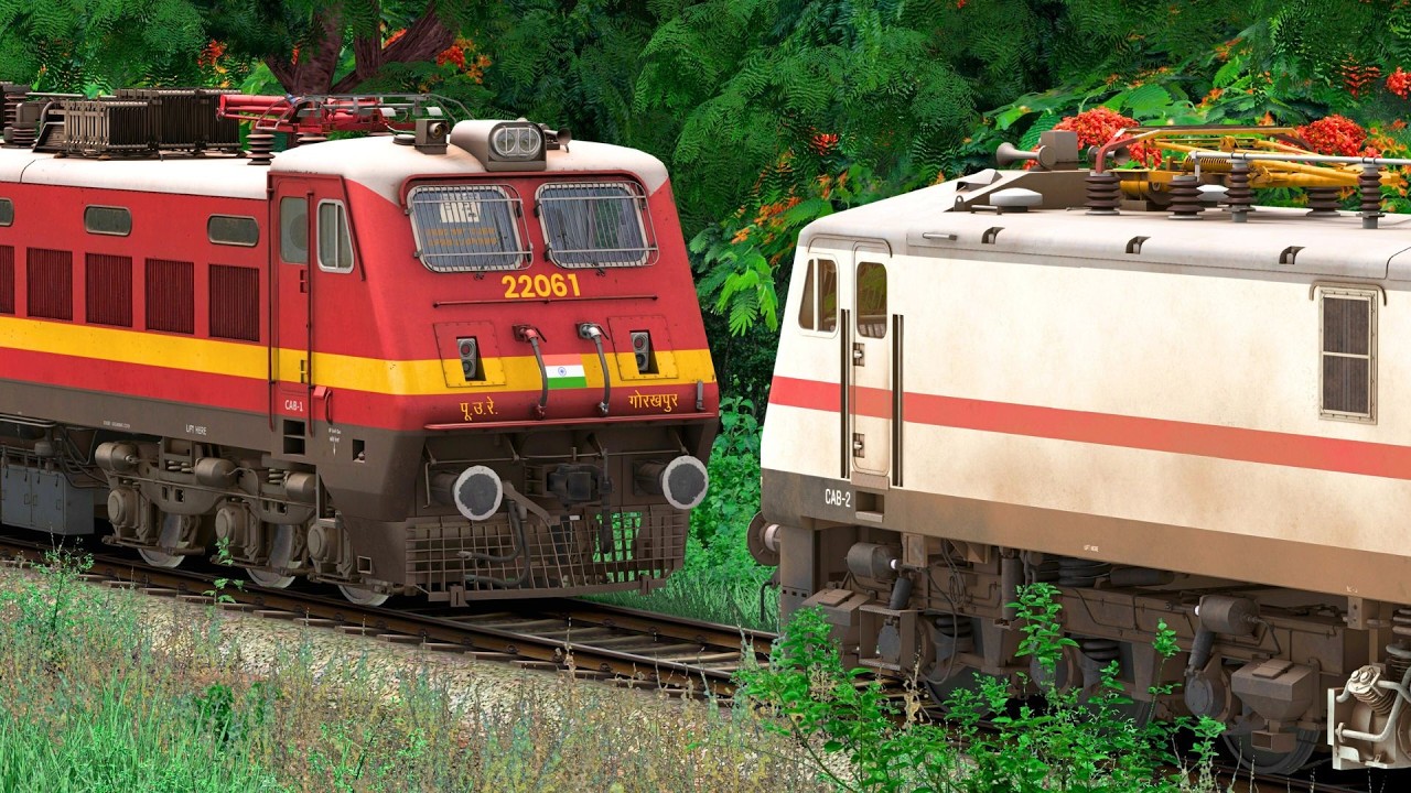 WAP4 RESCUE WAP7 LHB EXPRESS TRAIN | BUMPY RAILROAD | RAILWORKS | INDIAN TRAIN SIMULATOR GAMEPLAY