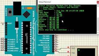 Prayer Times Calculation using Arduino