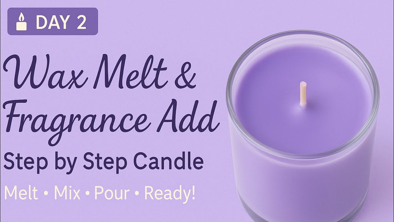 Candle Making Process | Wax Melt, Fragrance & Color Add | Homemade Candle Step by Step #Viral