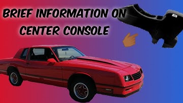 brief information on center console for Monte Carlo SS #classiccars  #montecarloss #gbodynation