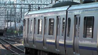 横須賀・総武線快速E217系津田沼行き品川駅発車