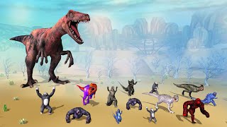 🔴 LIVE : Giant Velociraptor vs Godzilla amazing video || Cartoon Gorilla cartoon compilation
