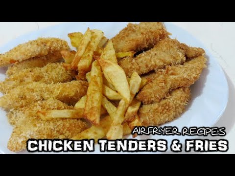 homemade-chicken-tenders-and-fries-|-air-fryer-recipes-|-quick-meal-ideas-for-kids-school-lunch