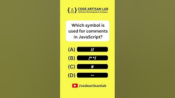 JavaScript Quiz: Which symbol is used for comments in JavaScript? 🤔 #Shorts