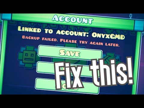 What to do if your GD account won't save! (How to not lose data) - Geometry Dash Tutorial