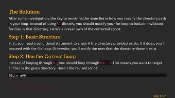 Efficiently Loop Through a Directory in Batch with for Loops
