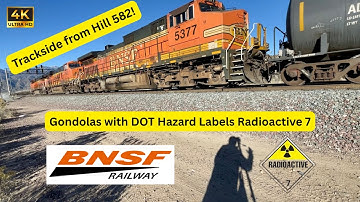 Trackside at Hill 582! Hazardous Radioactive 7 Gondola Rail Cars! Captured in stunning 2160 4K UHD