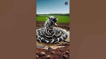 horse covered in huge cobra snakes saved by rescue team #humanity #horse #animals #rescueanimals