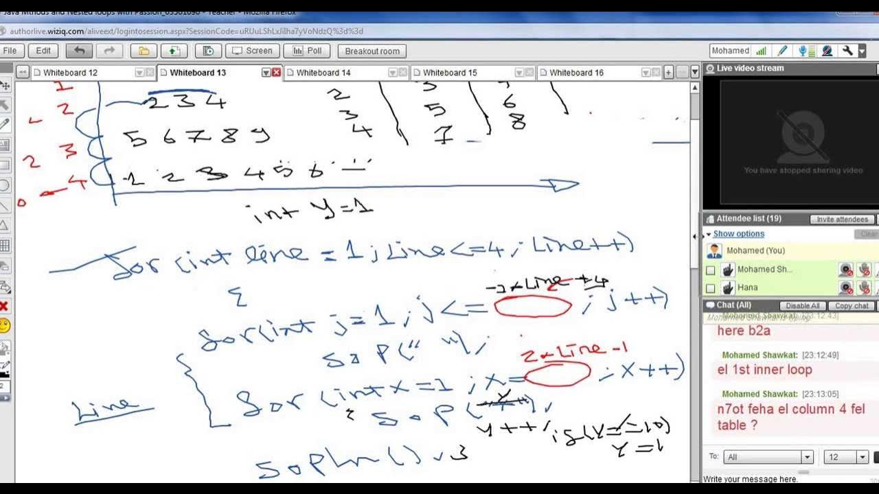 CS - Java Tutorial -4- Nested loops & Drawing - YouTube