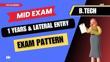 B.Tech Mid Exams Pattern,Marks fro First year & Lateral Entry students ,#jntuh updates