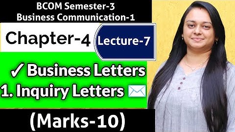 Business Letters : Inquiry Letters ✉️@dr.khyati_vadher