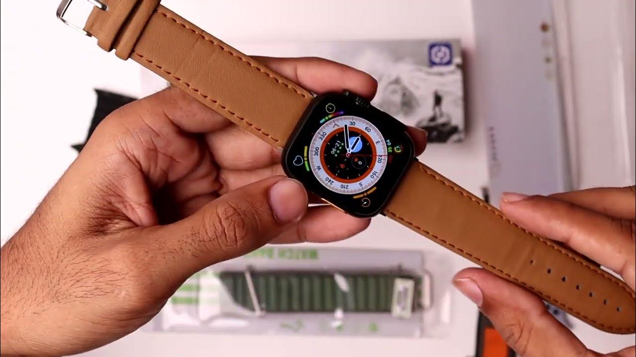 how-to-install-leather-straps-in-t800-ultra-smart-watch-youtube