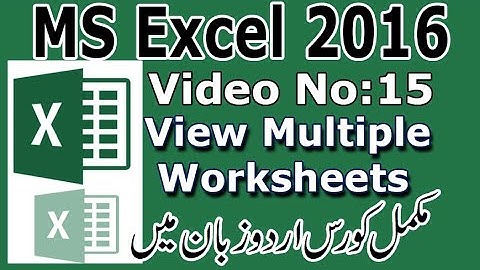 View Multiple Worksheets in Excel 2016 I Urdu tutorial No 15 By Muhammad Shahid