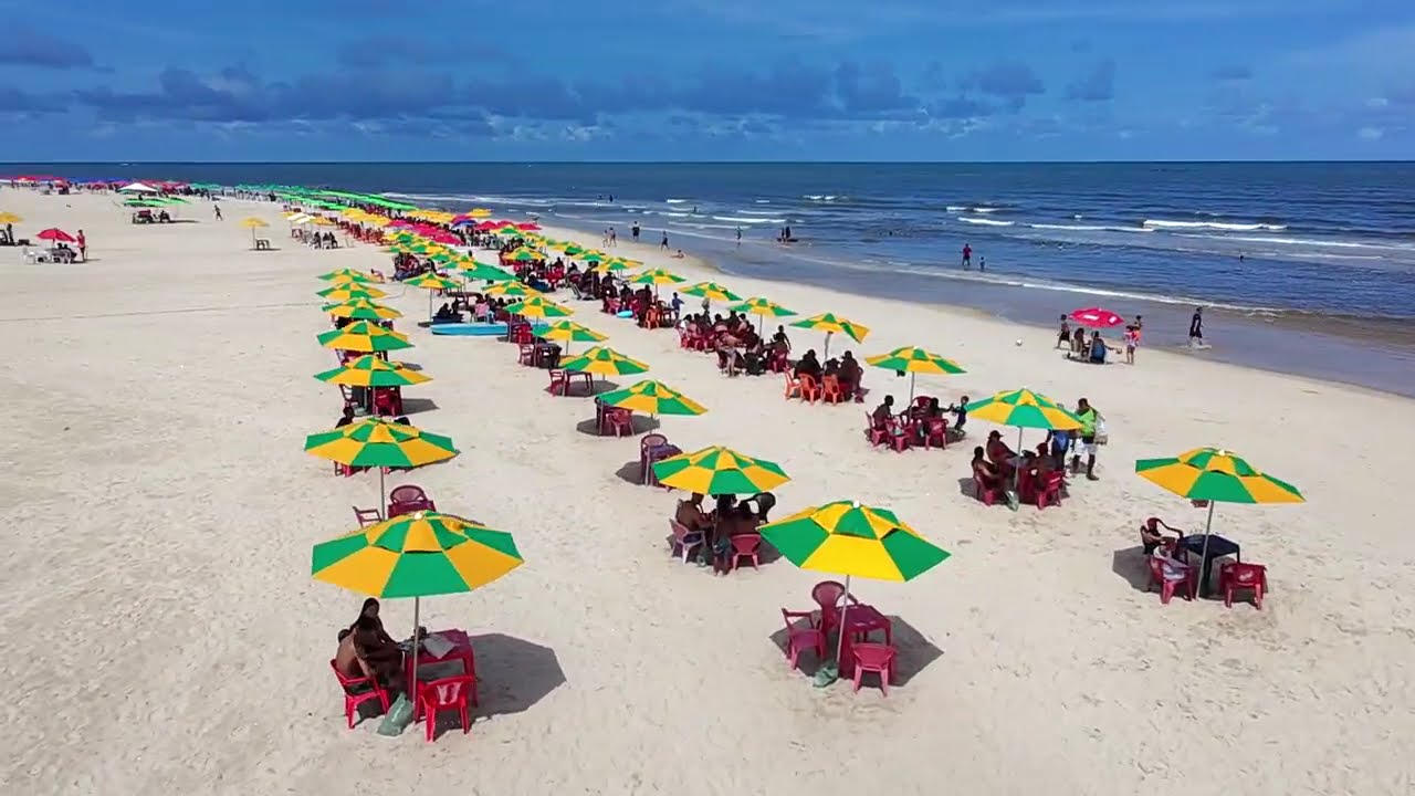 Barra de Jangada LOTADA! Veja a Praia Vista de Cima  4K