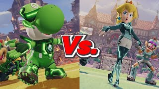 Mario Strikers Battle League - Yoshi Warriors Vs. Peach Bolts