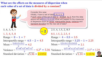 Effect of Data Changes on Dispersion, Example 13