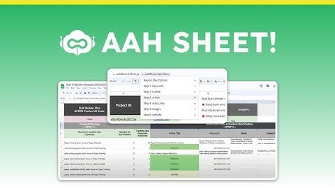 AahSheet Lifetime Deal - AI SEO Articles On Auto Pilot Using AI Google Sheet