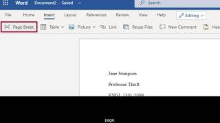 Format an Office 365 Document in MLA screenshot 1