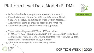 OCP 2020 Tech Week: Platform Management Components Intercommunications (PMCI) Standards Overview