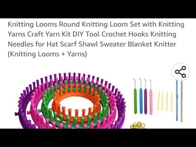 NEW ALIMELT 4 piece knitting loom set with yarn 