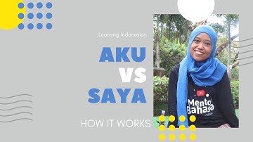 LEARNING INDONESIAN:  HOW AKU and SAYA WORK