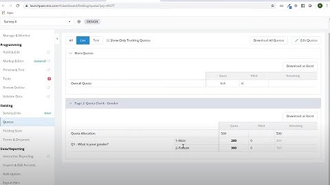 Managing Quotas in Dynata Survey Authoring (Cmix)