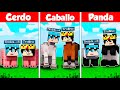 MINECRAFT pero Cada MINUTO Nos CONVERTIMOS en un ANIMAL DIFERENTE 😂 EL MEJOR ESCONDITE de Los COMPAS