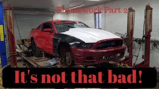 Rebuilding Wrecked Mustang GT500 Pt 2 Framework