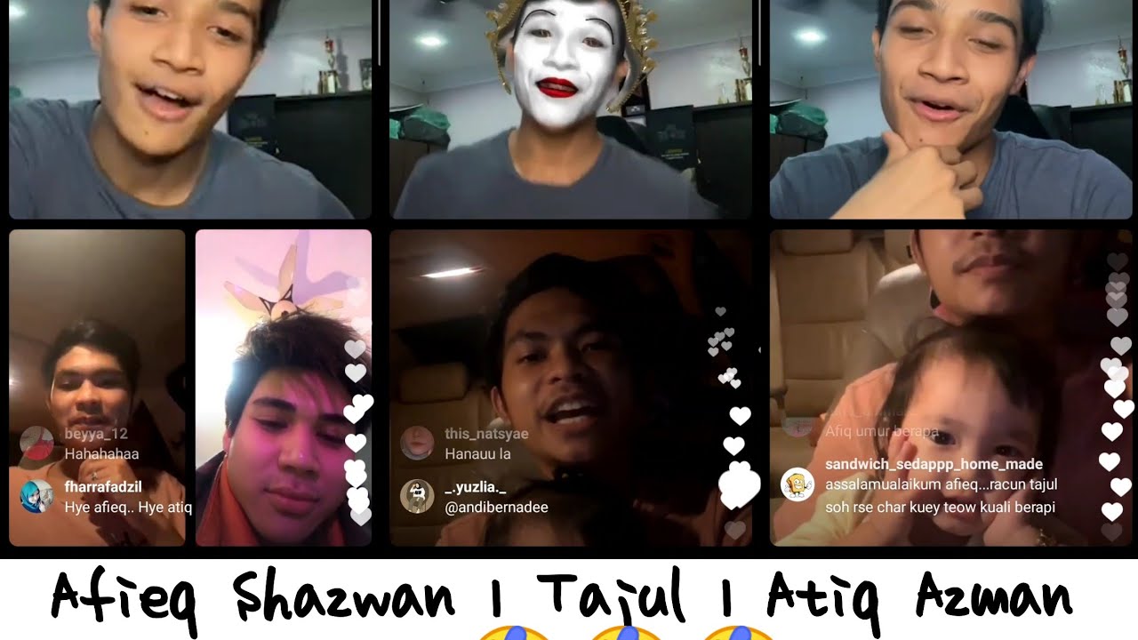 AFIEQ SHAZWAN|TAJUL|ATIQ AZMAN live🤣🤣🤣 afieq nak nangis broken tengok kawan dah ada anak💔😅