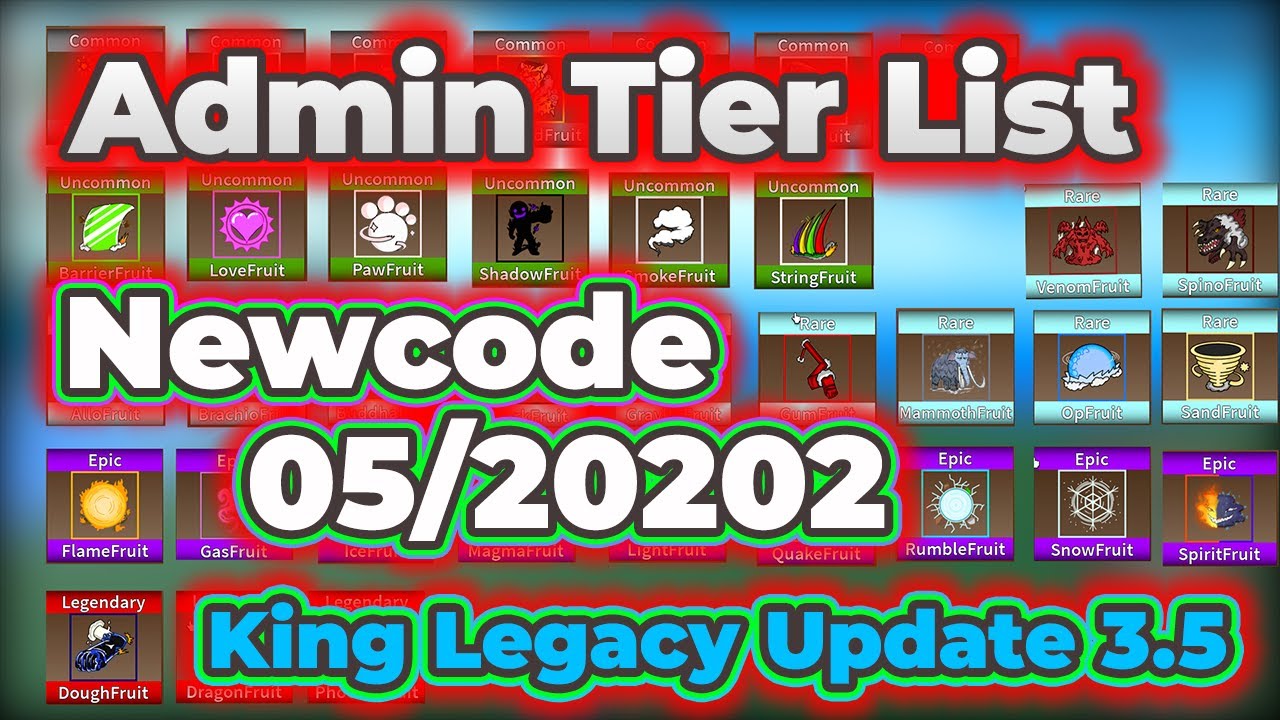 NEW* UPDATE! FRUIT* CODES* [Update 3.5 🌋🧊] King Legacy ROBLOX 
