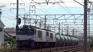 JR貨物 EF64-1028+EF64-1023 専用貨物列車(3088レ 貨物更新色) 清洲-稲沢