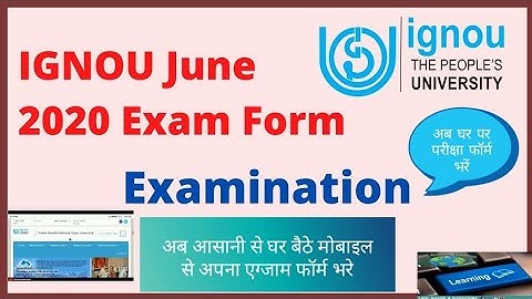 IGNOU June 2020 Exam form (step by step) || IGNOU Exam form kaise bhare || IGNOU exam form fillup