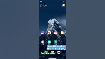 Miui Mod 12.5 Redmi Note 8 Pro Dual Status Bar #short #shorts #shot #RedmiNote8Pro #Miui12.5 #Dual