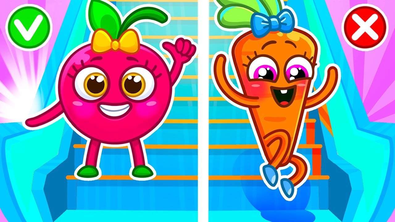 Escalator Monster!😮 😱🥑 Kids Songs & Nursery Rhymes 