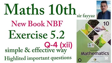 Maths class 10th | exercise 5.2 | Q4 xii NBF |new book| ex 5.2 | unit 5 | Algebraic fractions