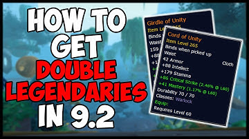 How to get Two Legendaries in WOW 9.2 Zereth Mortis - Legendary Belt and Memory of Unity