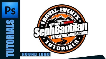 Photoshop: How to create ROUND LOGO for STICKERS ( tagalog )