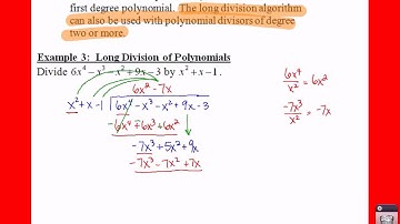 PC: 2.3 Notes: Example 3 - Long Division of Polynomials