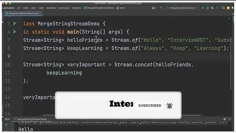 JAVA 8 CAN I MERGE TWO DIFFERENT STREAMS EXAMPLE JAVA CODE | JAVA INTERVIEW QUESTION | InterviewDOT