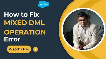 How to fix MIXED DML OPERATION Error