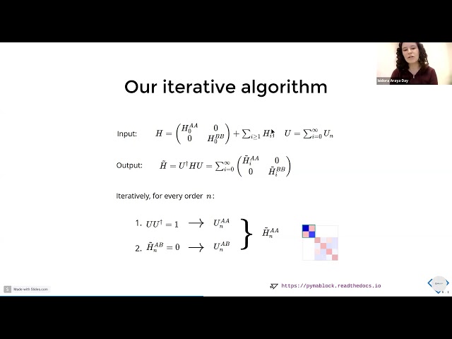 “Pymablock: A software package for constructing effective models” by Isidora Araya Day class=