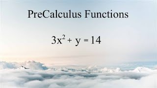 Pre-Calculus Functions | 3x^2 + y = 14 | Math with Gloves 🧤