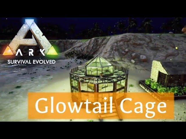 Ps4 Ark クリスタルアイルズ編 47 円形建築 土台重ね型 グローテイルの小屋 Glowtail Cage Youtube