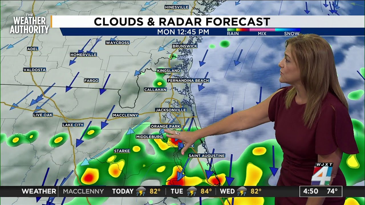 A blanket of clouds and more rain start the work week wet - YouTube