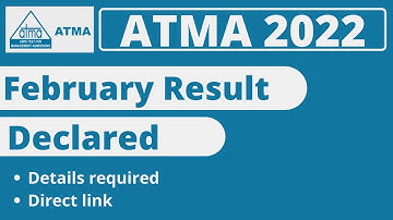 ATMA 2022 result announced | February session
