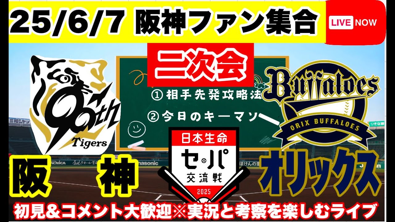 値下げ交渉ＯＫ  6/13（木）阪神vsオリックス　3連番 6/13(木)阪神vsオリックス 京セラドーム大阪上段外野指定席